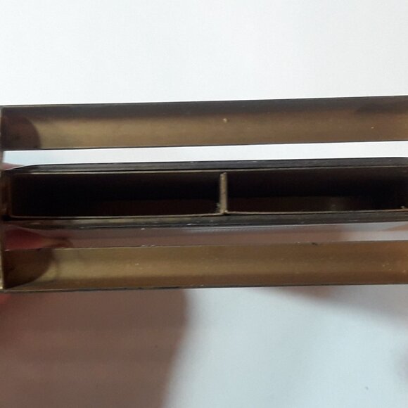 Unique Art Deco Cigarette Case 1920s? Unusual Split Top Chrome Vintage Antique - Picture 7 of 8